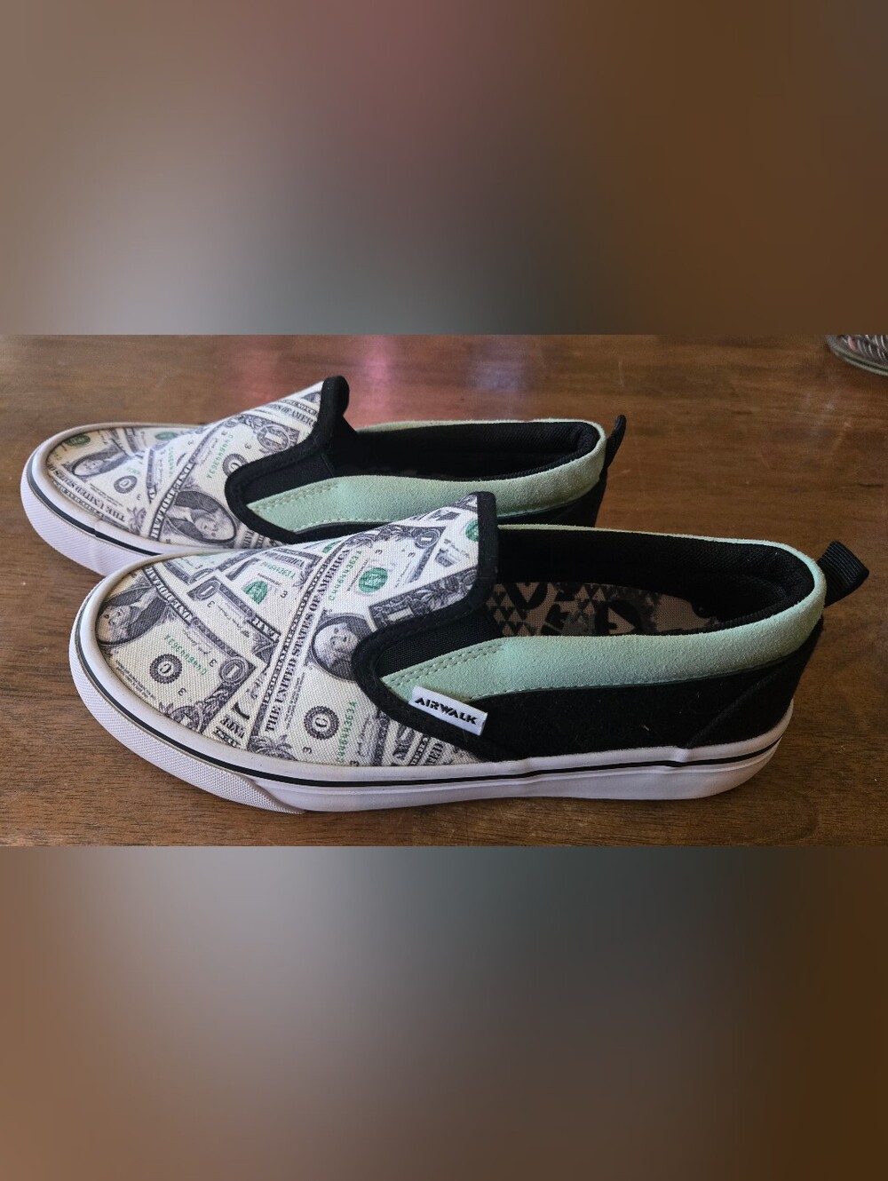 Airwalk Boys Ride Money Sneakers Size 4 Black Canvas/leather| Streetwear